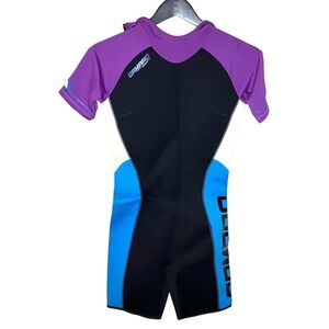 Camaro Breaker Wetsuit – Black/Purple/Turquoise –‎ Size 40 (Medium) – GUC